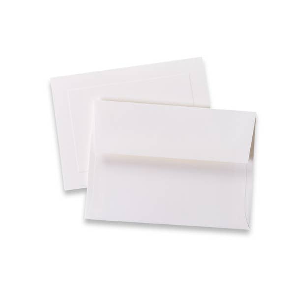 Classic Linen Note Card Set w/ Envelopes Brilliant White 8/8