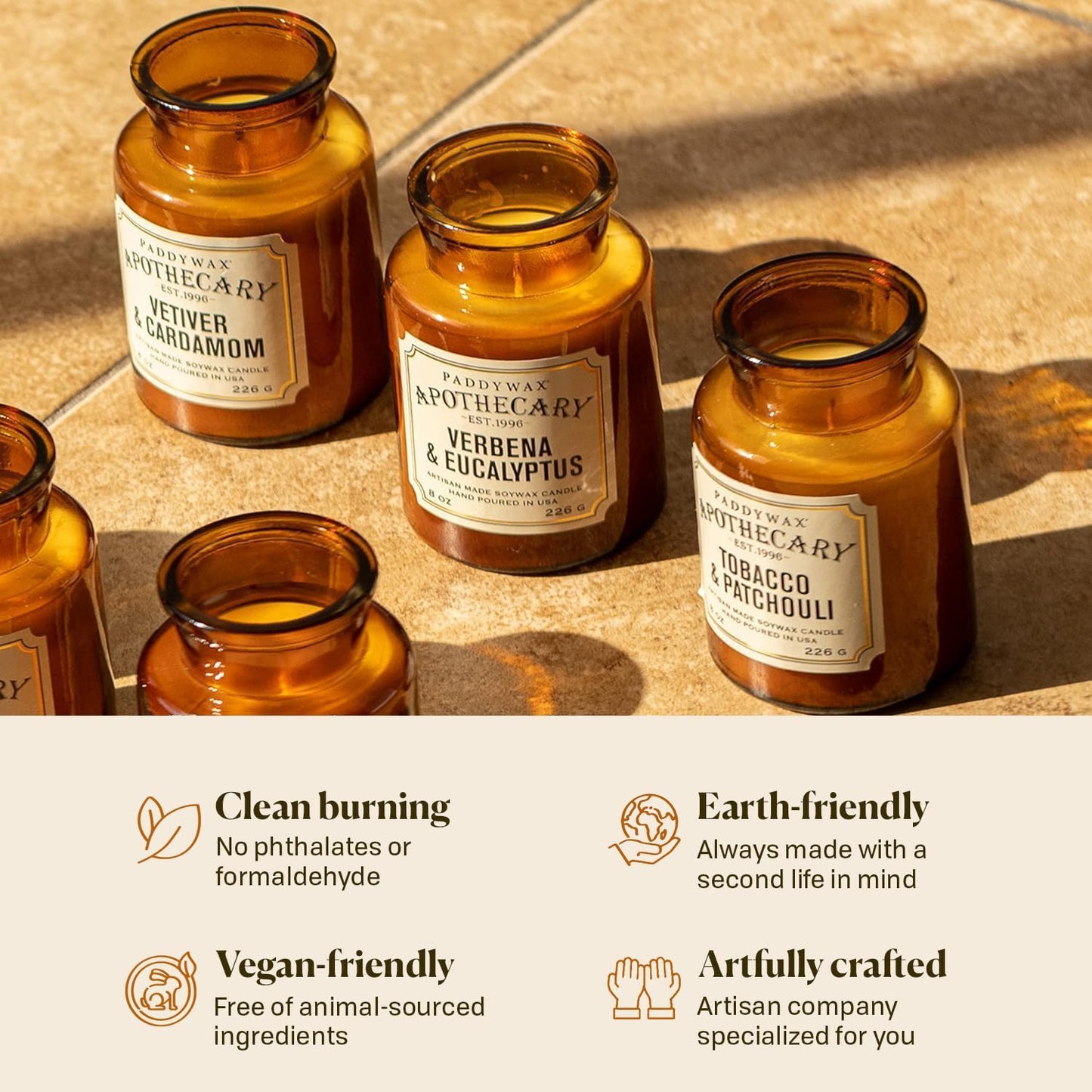 Paddy Wax Apothecary - Verbena & Eucalyptus - 8 oz Candle