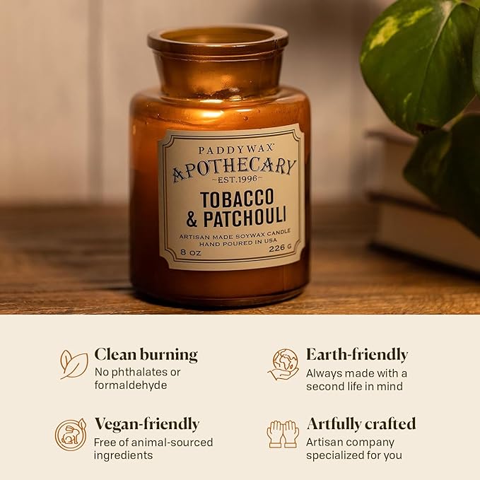 Paddy Wax Apothecary - Tobacco & Patchouli - 8 oz Candle