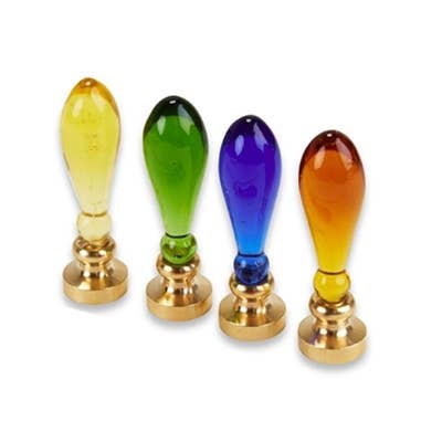 Murano Glass Handles - Green