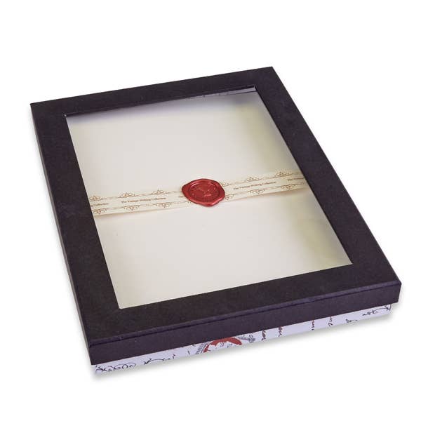 Classic Linen Brilliant White Stationery Set Gift Box-20/10