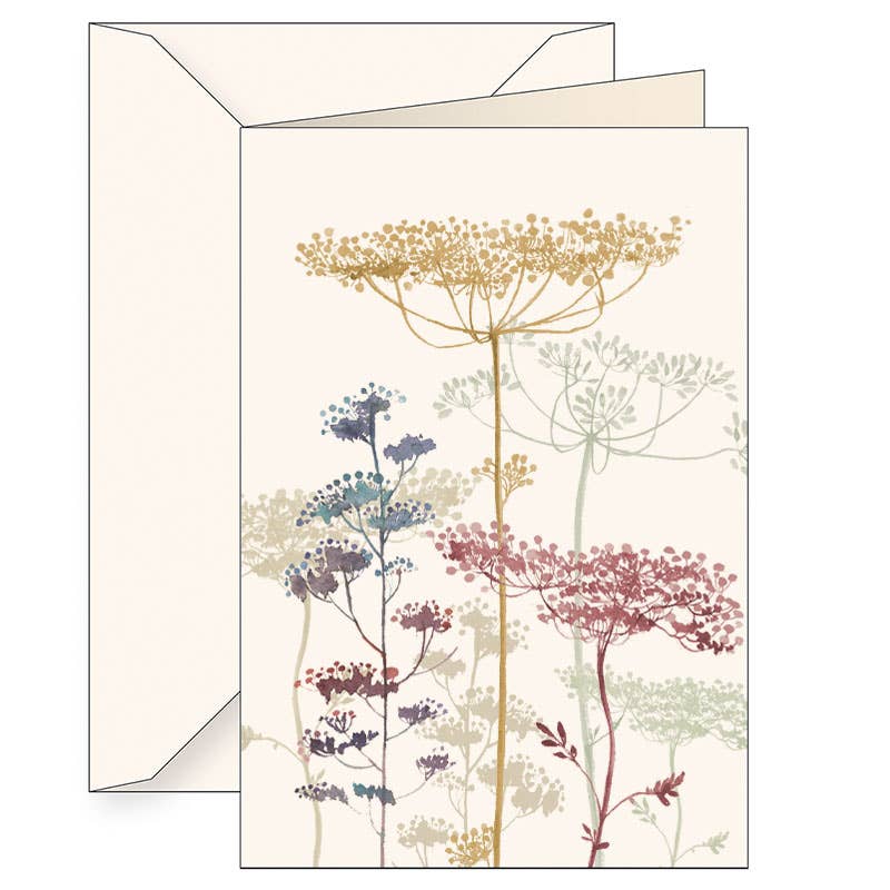 Greeting Card Set of 4 Designs (Floral) Fiori Al Sole Collection Italian 6X8"