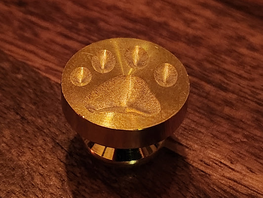 Brass Wax Seal Die - no handle: Monster Paw