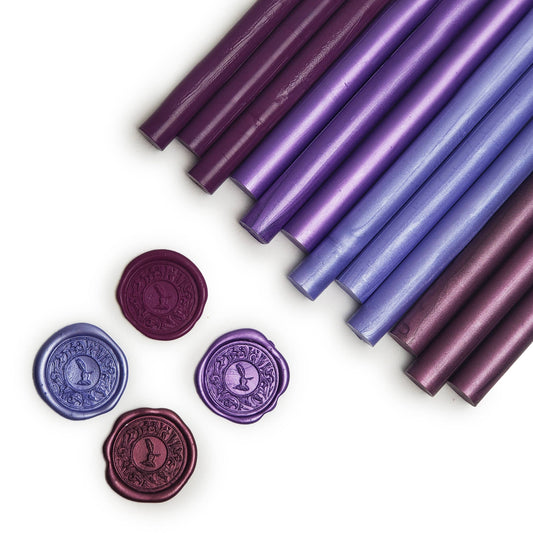 Glue Gun Premium Sealing Wax Assortment Pk of 12-multi color: Purple Passion