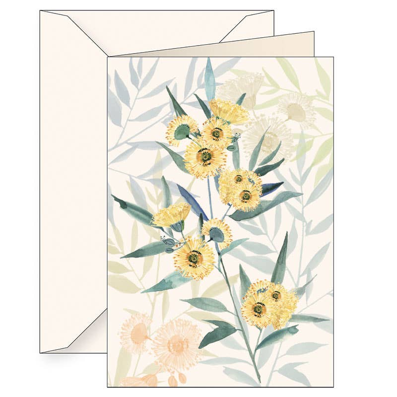 Greeting Card Set of 4 Designs (Floral) Fiori Al Sole Collection Italian 6X8"