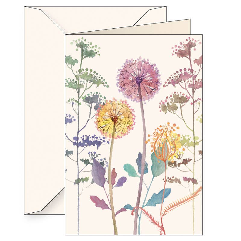 Greeting Card Set of 4 Designs (Floral) Fiori Al Sole Collection Italian 6X8"