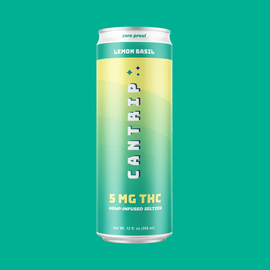 Cantrip Lemon Basil - 5 MG THC Infused Seltzer