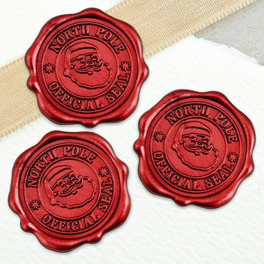 Wax Seal Stickers 1 1/4" - 25 Pk: NORTH POLE