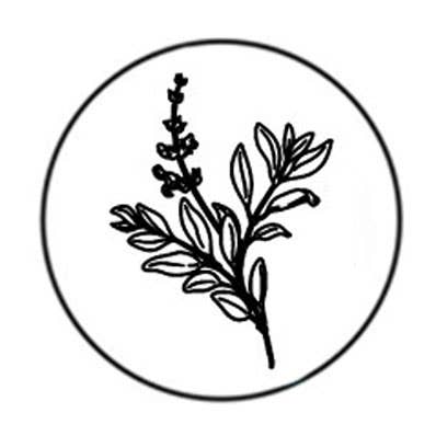 Brass Wax Seal Die - no handle: Botanical