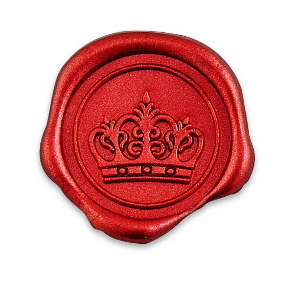 Wax Seal Stickers 1 1/4" - 25 Pk: Crimson Red CROWN