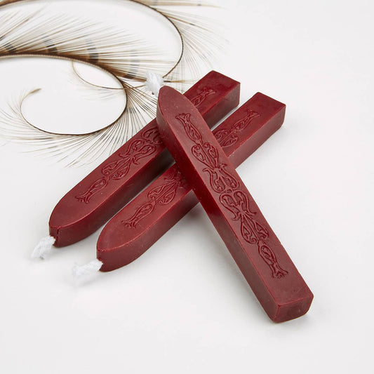 Sealing Wax Sticks with wick 3PK- 25+ colors: Burgundy