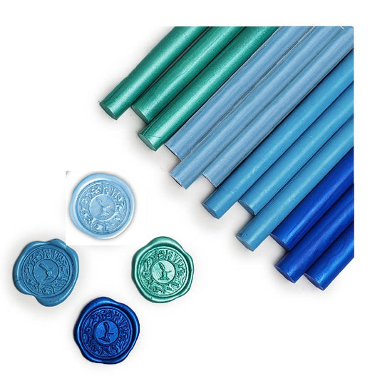 Glue Gun Premium Sealing Wax Assortment Pk of 12-multi color: Caribbean Blue