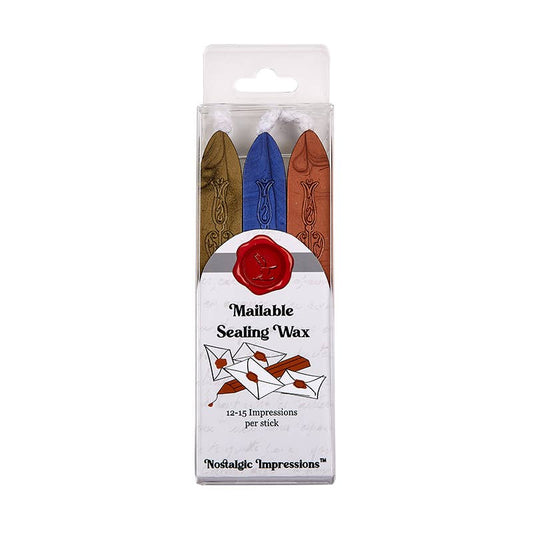 Sealing Wax Sticks with wick 3PK- 25+ colors: Copper/MossGreen/Sapphire